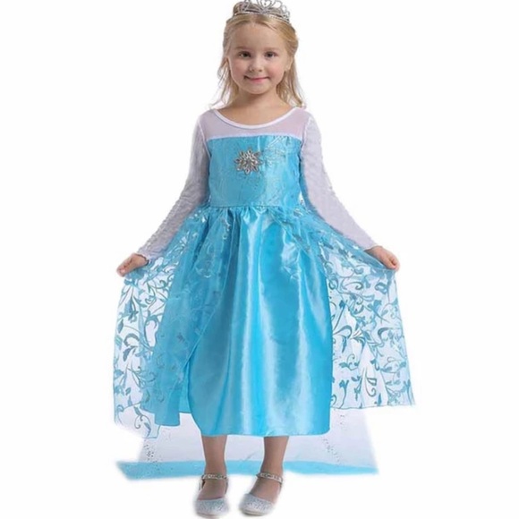 Elsa Halloween Costume Disney Princess Dress  Costume size 1 -3 years or 7-9 - Picture 3 of 9